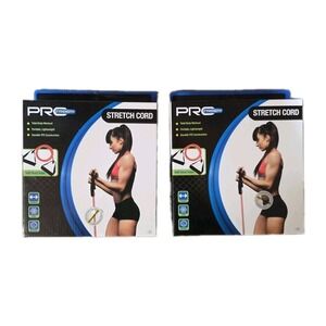 Lot Of 2 Pro Strength Stretch Cord Resistance Total Body Workout Band New